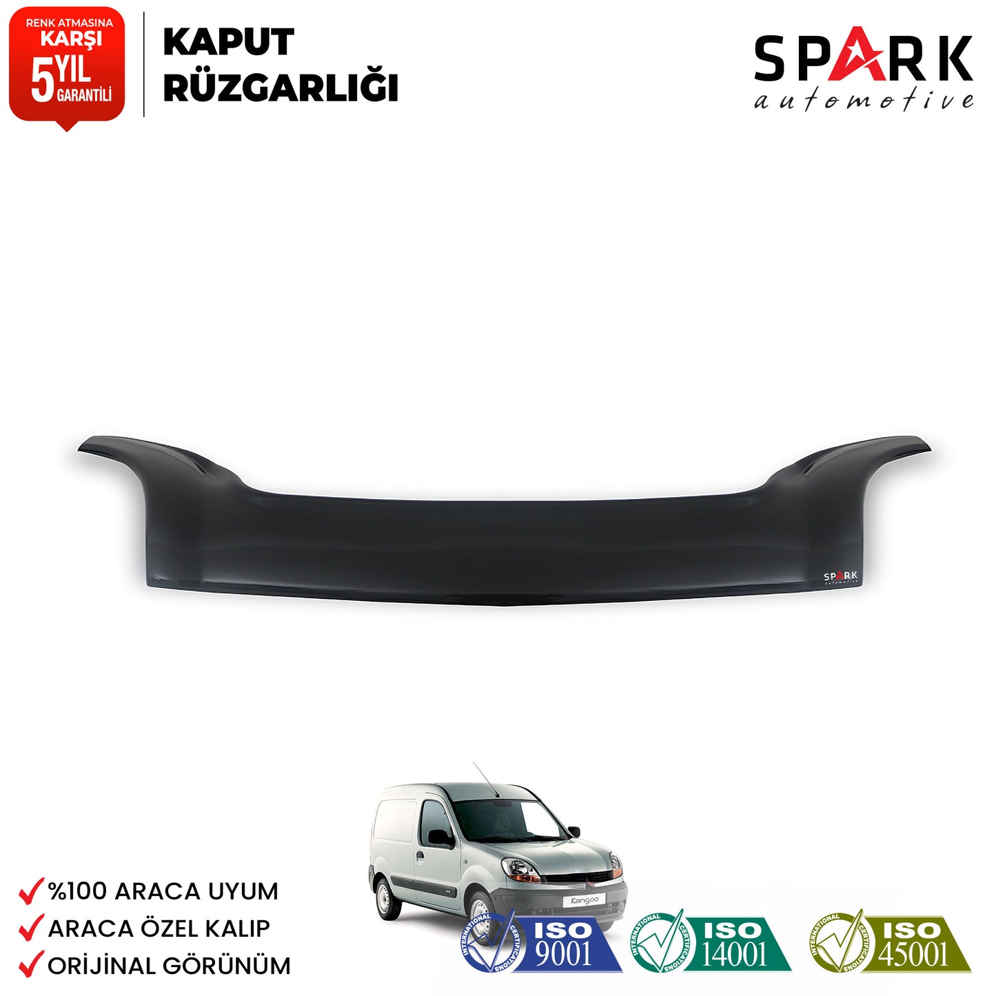 Renault Kangoo 2003-2008 Yıl Aralığı Uyumlu Kaput Rüzgarlığı 3mm