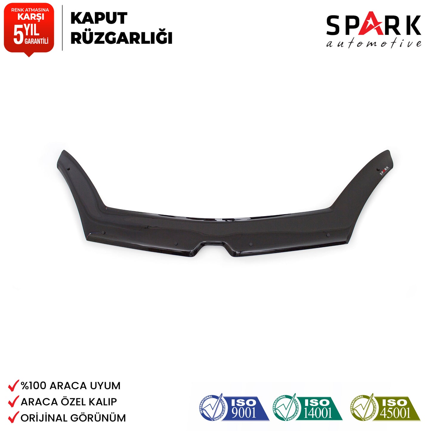 Renault Kangoo 2014-2021 Yıl Aralığı Uyumlu Kaput Rüzgarlığı 3mm