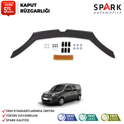 Renault Kangoo 2014-2021 Yıl Aralığı Uyumlu Kaput Rüzgarlığı 3mm