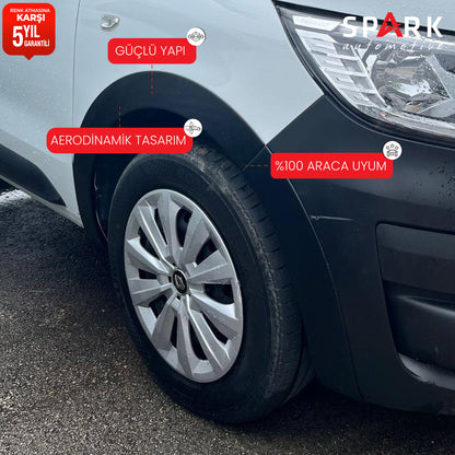 Renault Kangoo Express 2021- Yılı ve Sonrası Uyumlu Çamurluk Dodik 8 Parça