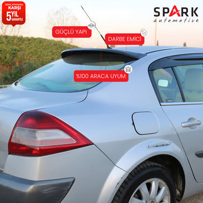 Renault Megane 2 2003-2008 Yıl Aralığı Uyumlu Arka Cam Spoyler