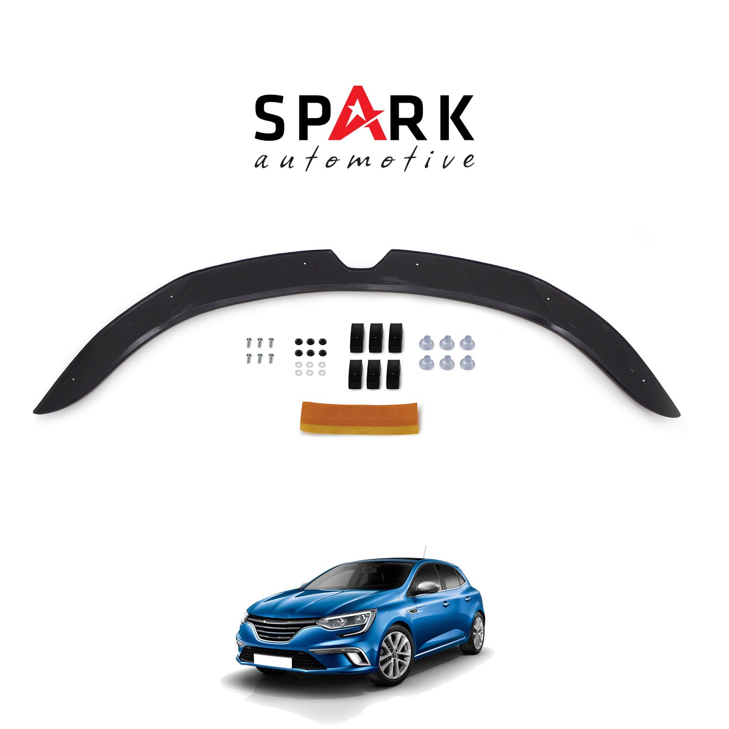 Renault Megane 4 2016- Yılı ve Sonrası Uyumlu Kaput Rüzgarlığı 4mm