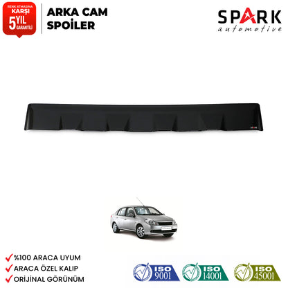 Renault Symbol 2009-2013 Yıl Aralığı Uyumlu Arka Cam Spoyler