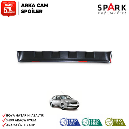 Renault Symbol 2009-2013 Yıl Aralığı Uyumlu Arka Cam Spoyler