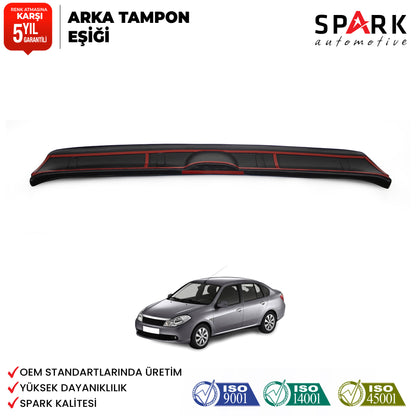Renault Symbol 2009-2013 Yıl Aralığı Uyumlu Arka Tampon Eşiği Mat