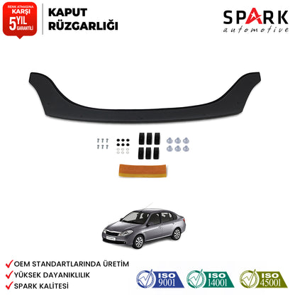 Renault Symbol 2009-2013 Yıl Aralığı Uyumlu Kaput Rüzgarlığı 3mm