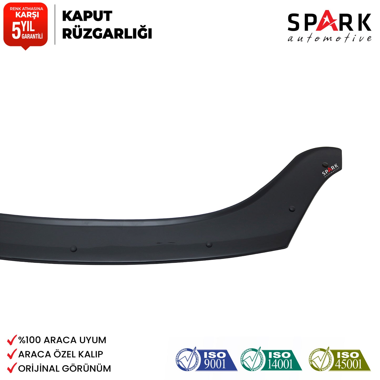 Renault Symbol 2009-2013 Yıl Aralığı Uyumlu Kaput Rüzgarlığı 3mm