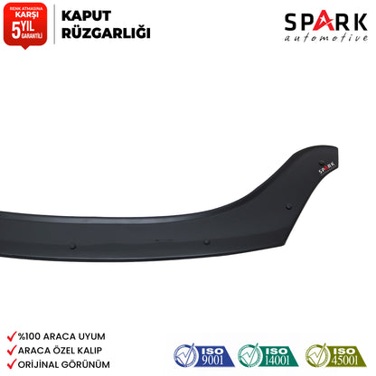 Renault Symbol 2009-2013 Yıl Aralığı Uyumlu Kaput Rüzgarlığı 3mm