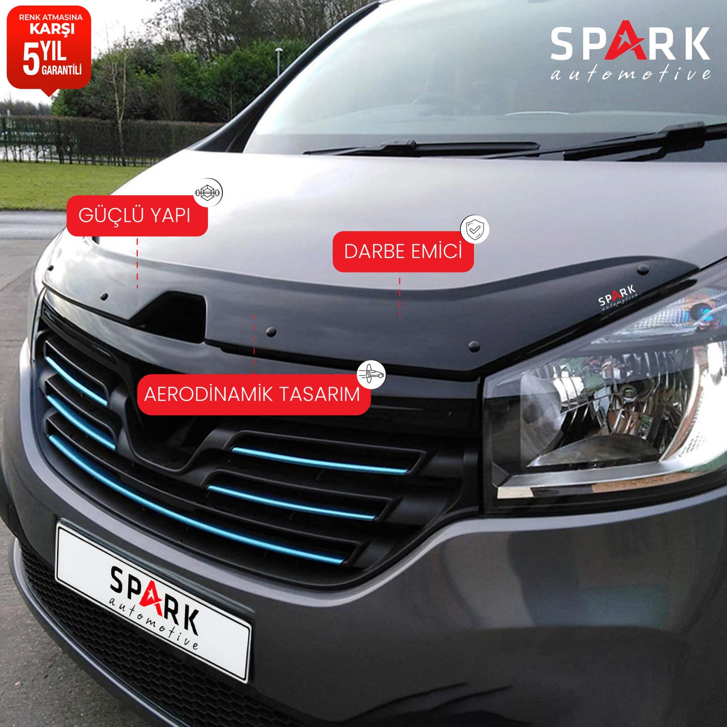 Renault Trafic 2014-2019 Yıl Aralığı Uyumlu Kaput Rüzgarlığı 3mm