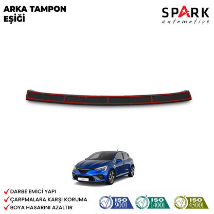 Renault Clio 5 2020- Yılı ve Sonrası Uyumlu Arka Tampon Eşiği Parlak