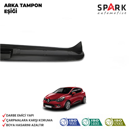 Renault Clio 4 2012-2020 Yıl Aralığı Uyumlu Arka Tampon Eşiği Parlak