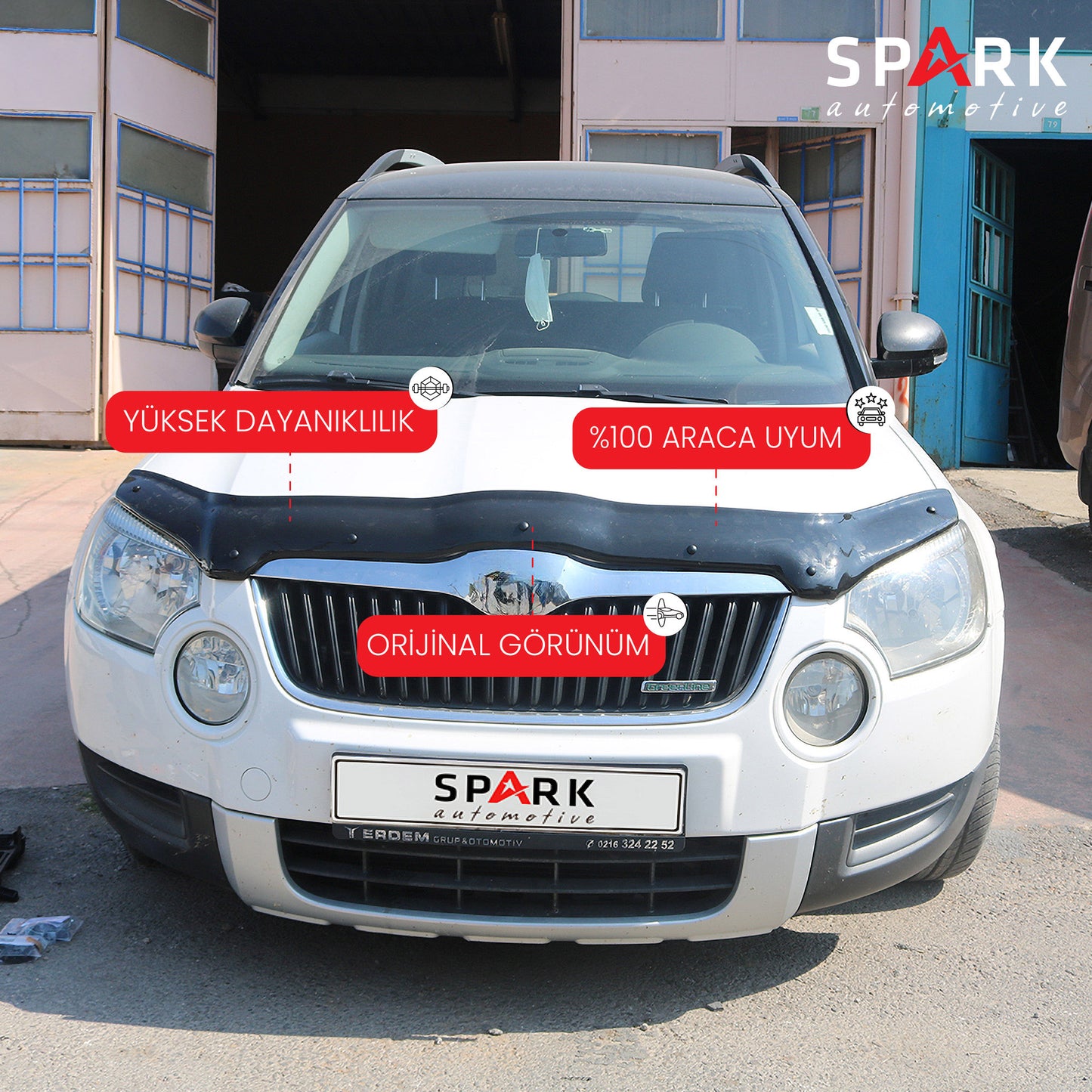 Skoda Yeti 2009-2013 Yılları Arası Uyumlu Ön Kaput Rüzgarlık 4mm