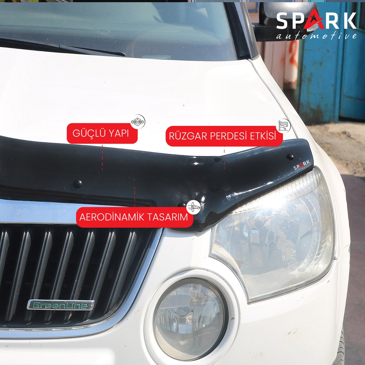 Skoda Yeti 2009-2013 Yılları Arası Uyumlu Ön Kaput Rüzgarlık 4mm