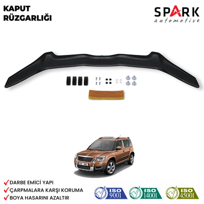 Skoda Yeti 2009-2013 Yılları Arası Uyumlu Ön Kaput Rüzgarlık 4mm