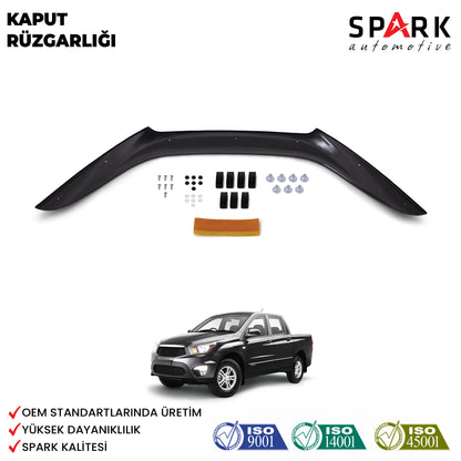 Ssangyong Actyon Sport 2012-2016 Yıl Aralığı Uyumlu Kaput Rüzgarlığı 3mm