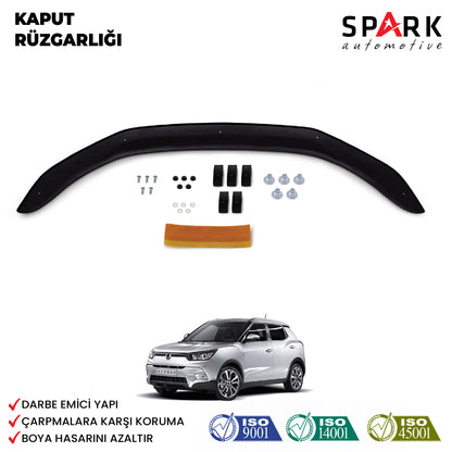Ssangyong Tivoli 2015- Yılı ve Sonrası Uyumlu Kaput Rüzgarlığı 3mm