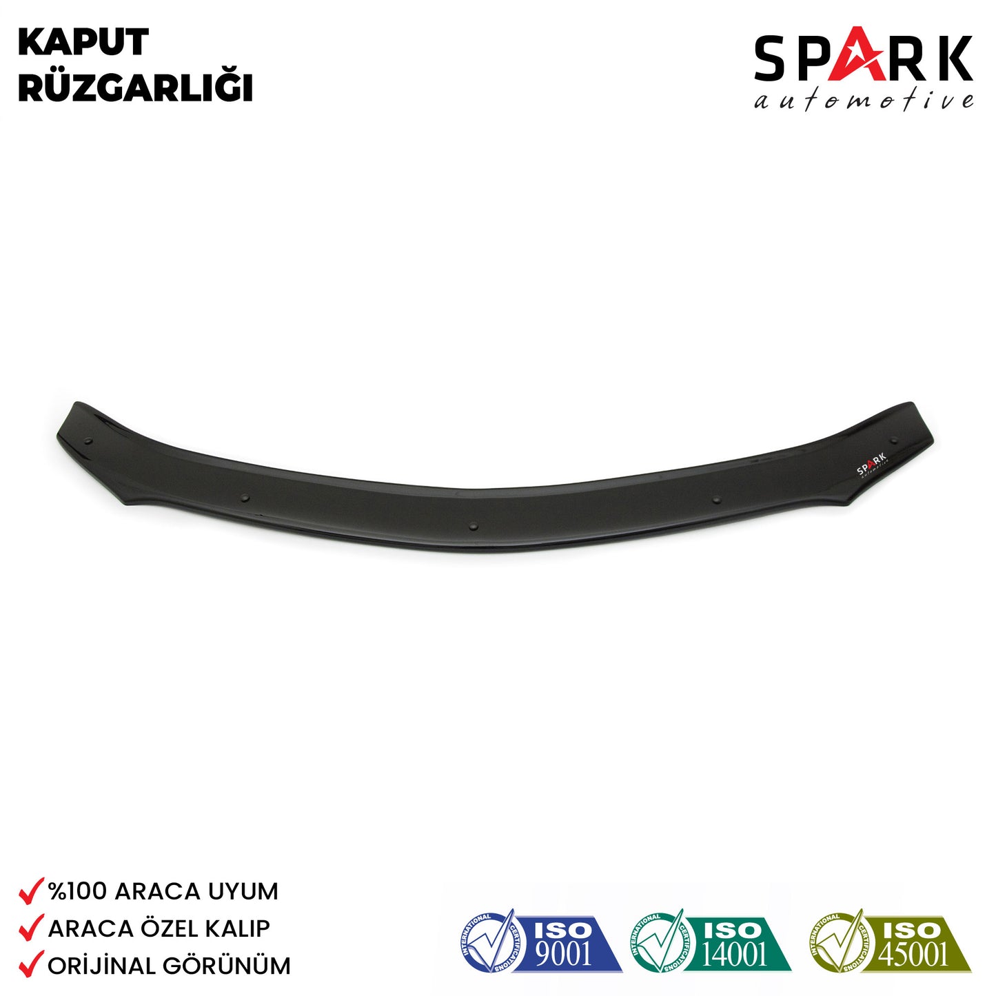Toyata Corolla 2008-2013 Yıl Aralığı Uyumlu Kaput Rüzgarlığı 4mm