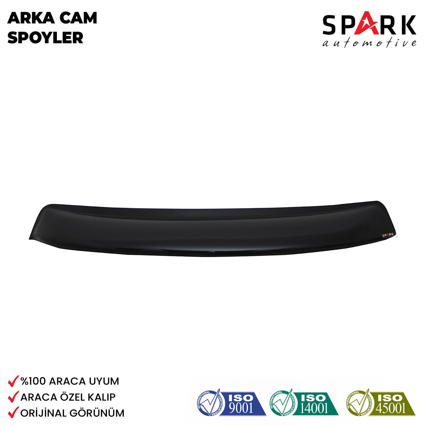 Toyata Corolla 2013-2018 Yıl Aralığı Uyumlu Arka Cam Spoyler