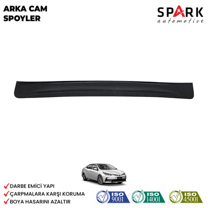 Toyata Corolla 2013-2018 Yıl Aralığı Uyumlu Arka Cam Spoyler