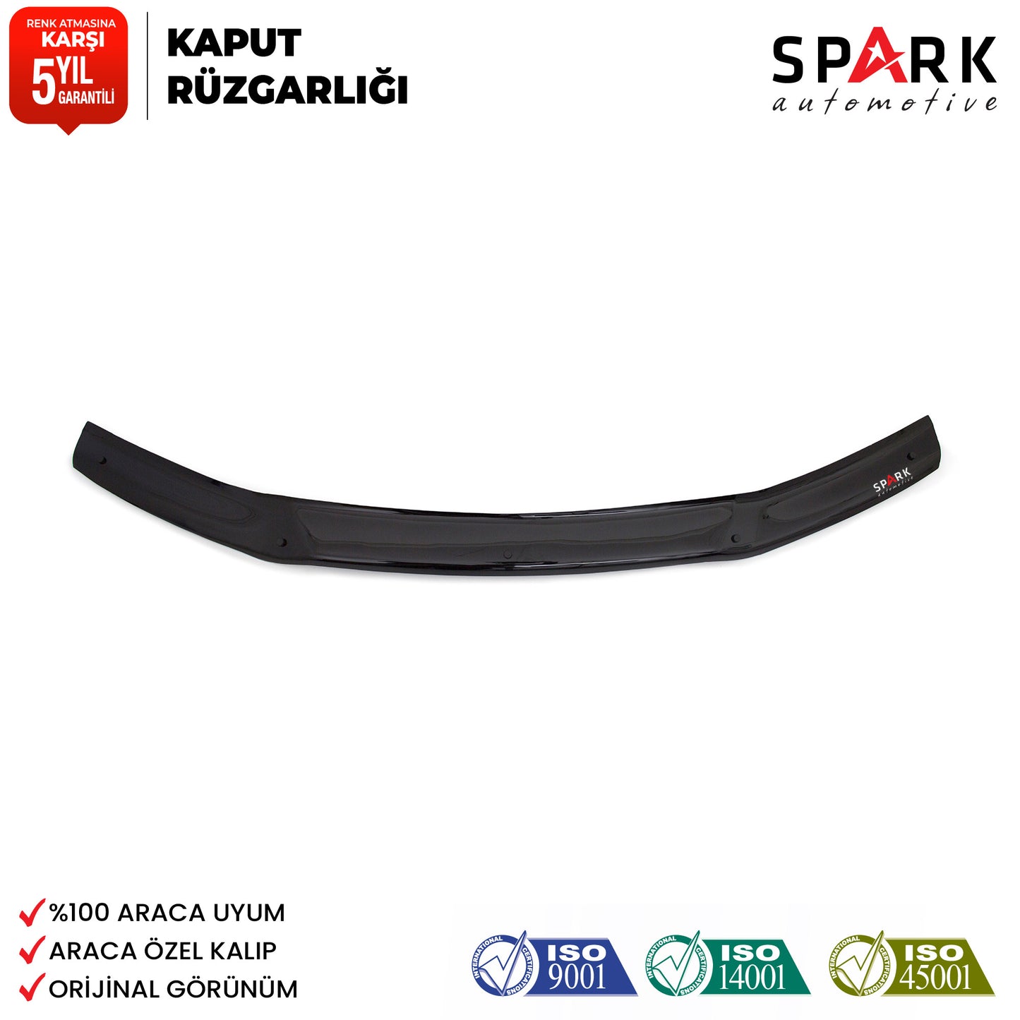 Toyota Hilux 2012-2015 Yıl Aralığı Uyumlu Kaput Rüzgarlığı 3mm