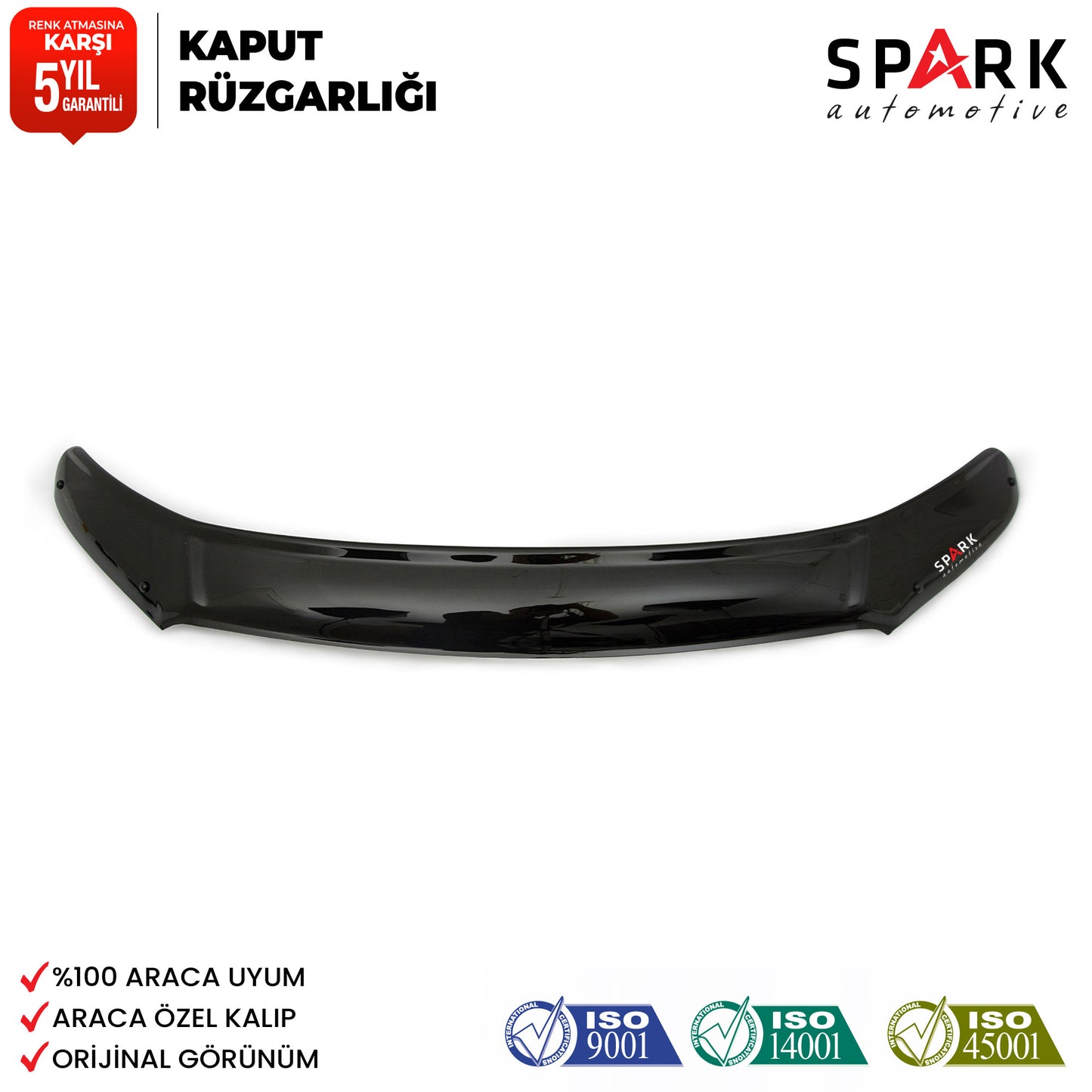 Toyota Hilux 2015-2020 Yıl Aralığı Uyumlu Kaput Rüzgarlığı 3mm