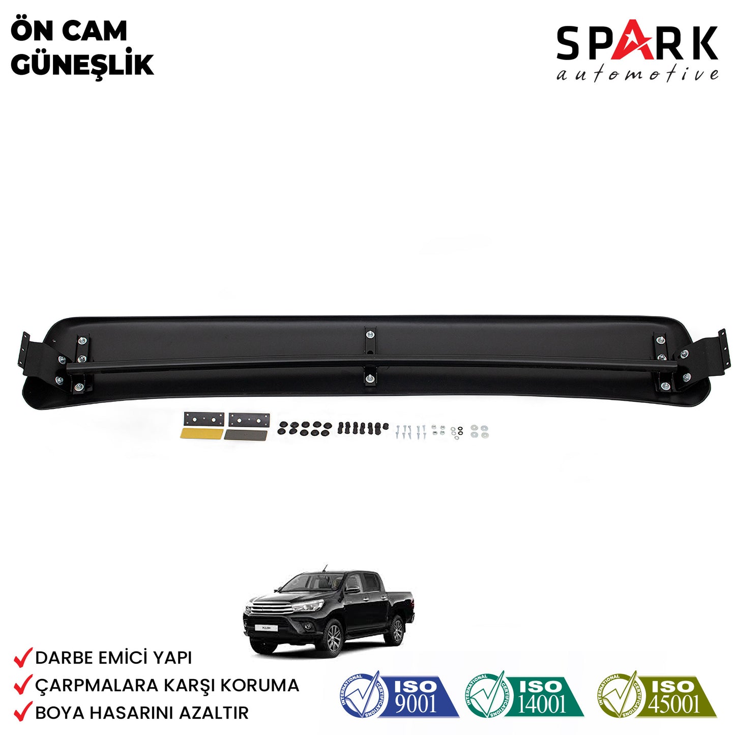 Toyota Hilux 2012-2015 Yıl Aralığı Uyumlu Ön Cam Güneşliği