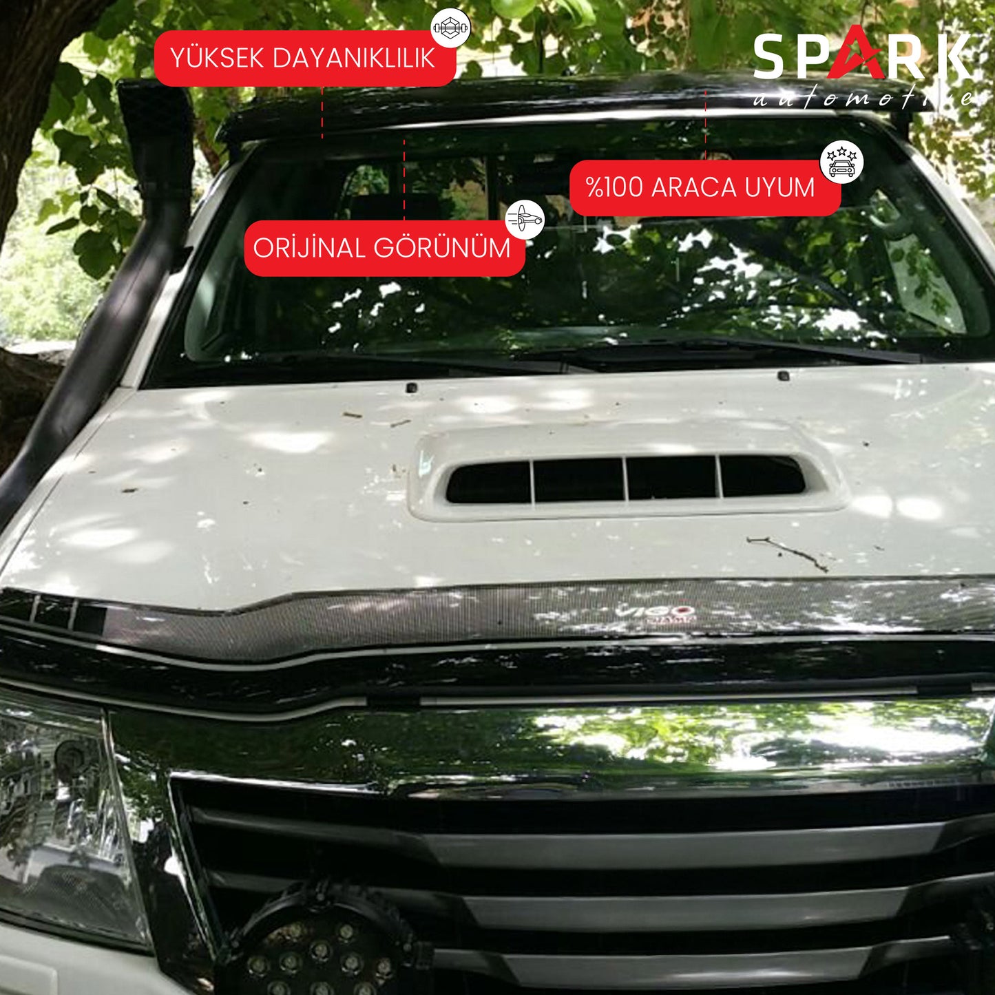 Toyota Hilux 2012-2015 Yıl Aralığı Uyumlu Ön Cam Güneşliği