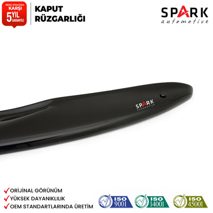 Toyata Corolla 2013-2018 Yıl Aralığı Uyumlu Kaput Rüzgarlığı 4mm