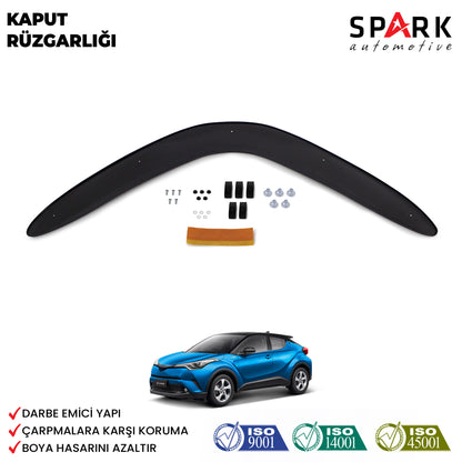 Toyota C-HR 2016- Yılı ve Sonrası Uyumlu Kaput Rüzgarlığı 3mm