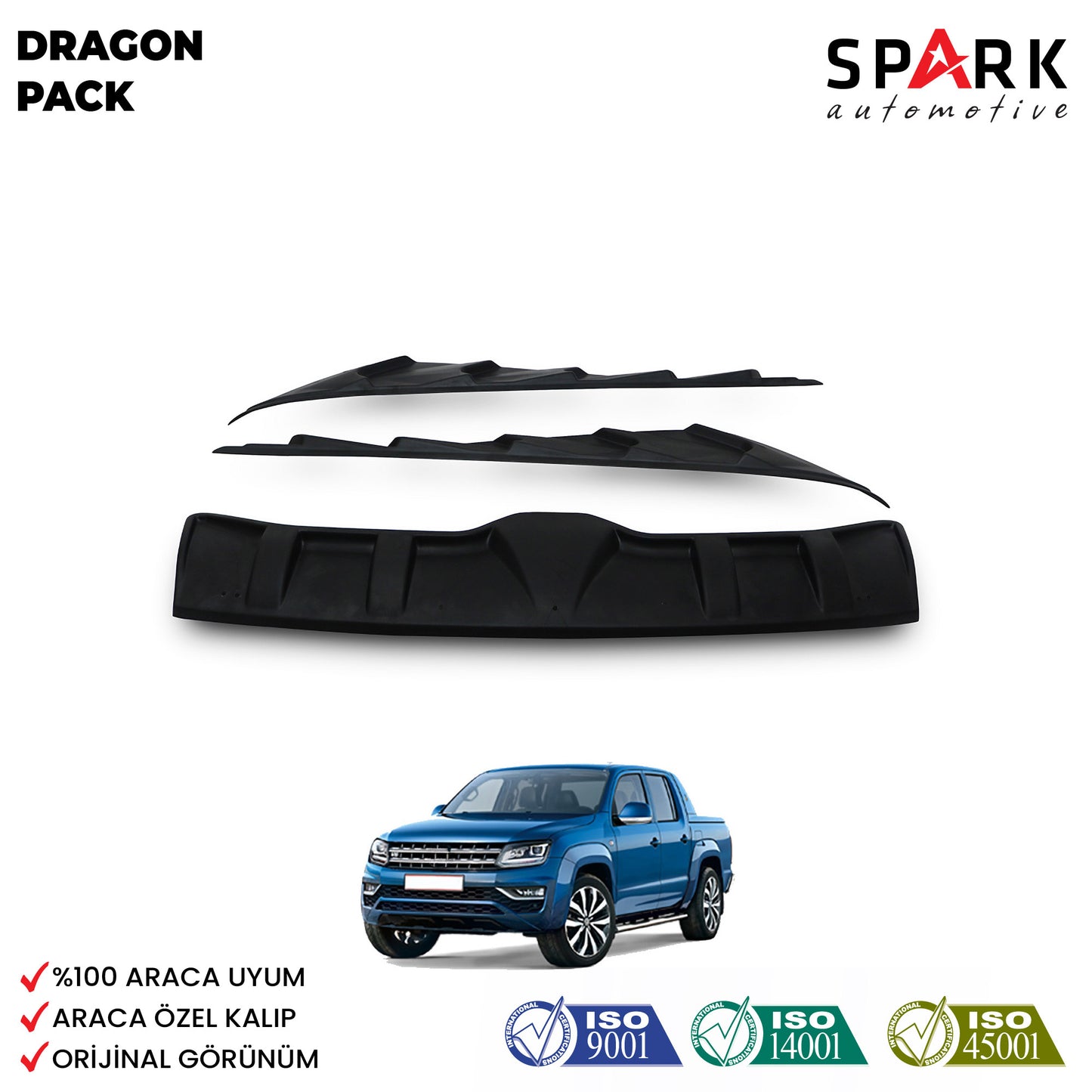 Volkswagen Amarok 2010-2022 Yıl Aralığı Uyumlu Dragon Pack 3 Parça