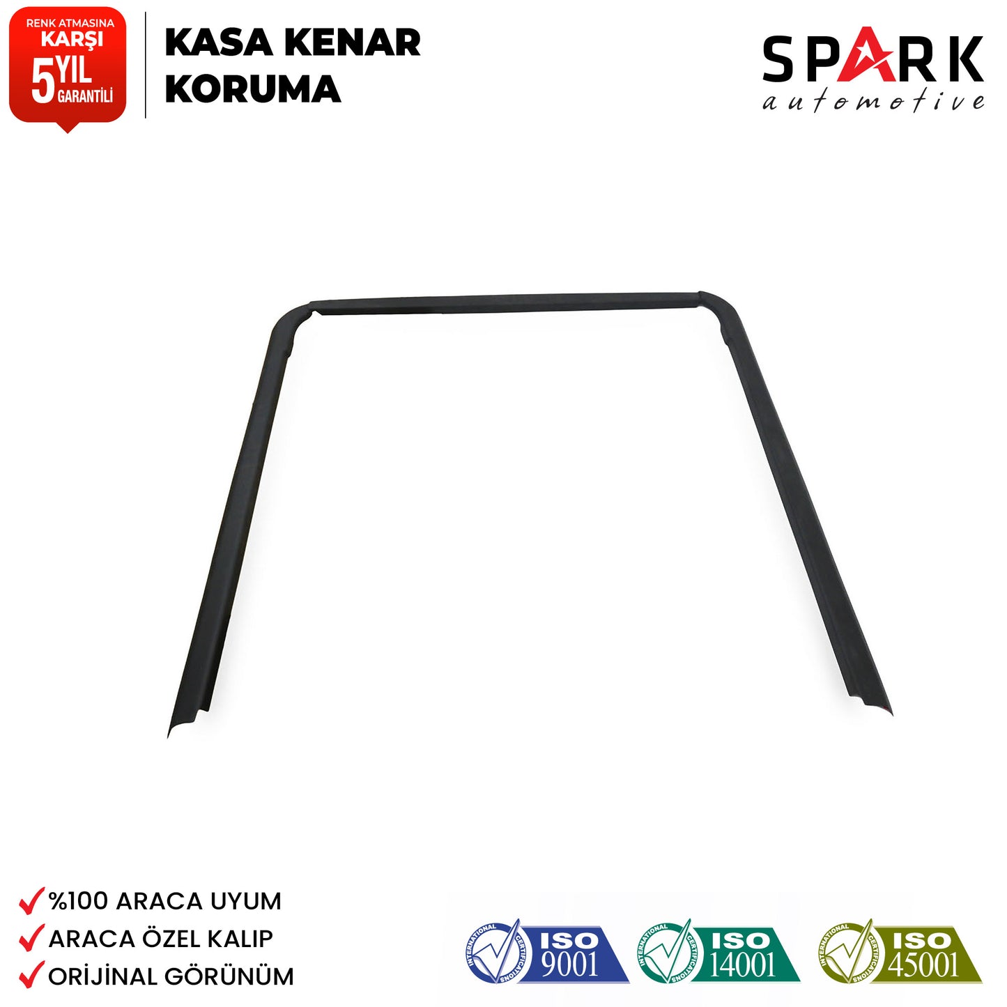 Volkswagen Amarok 2010-2022 Yıl Aralığı Uyumlu Kasa Kenar Koruma 3 Parça