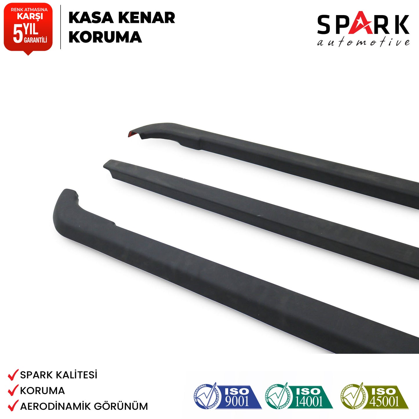 Volkswagen Amarok 2010-2022 Yıl Aralığı Uyumlu Kasa Kenar Koruma 3 Parça