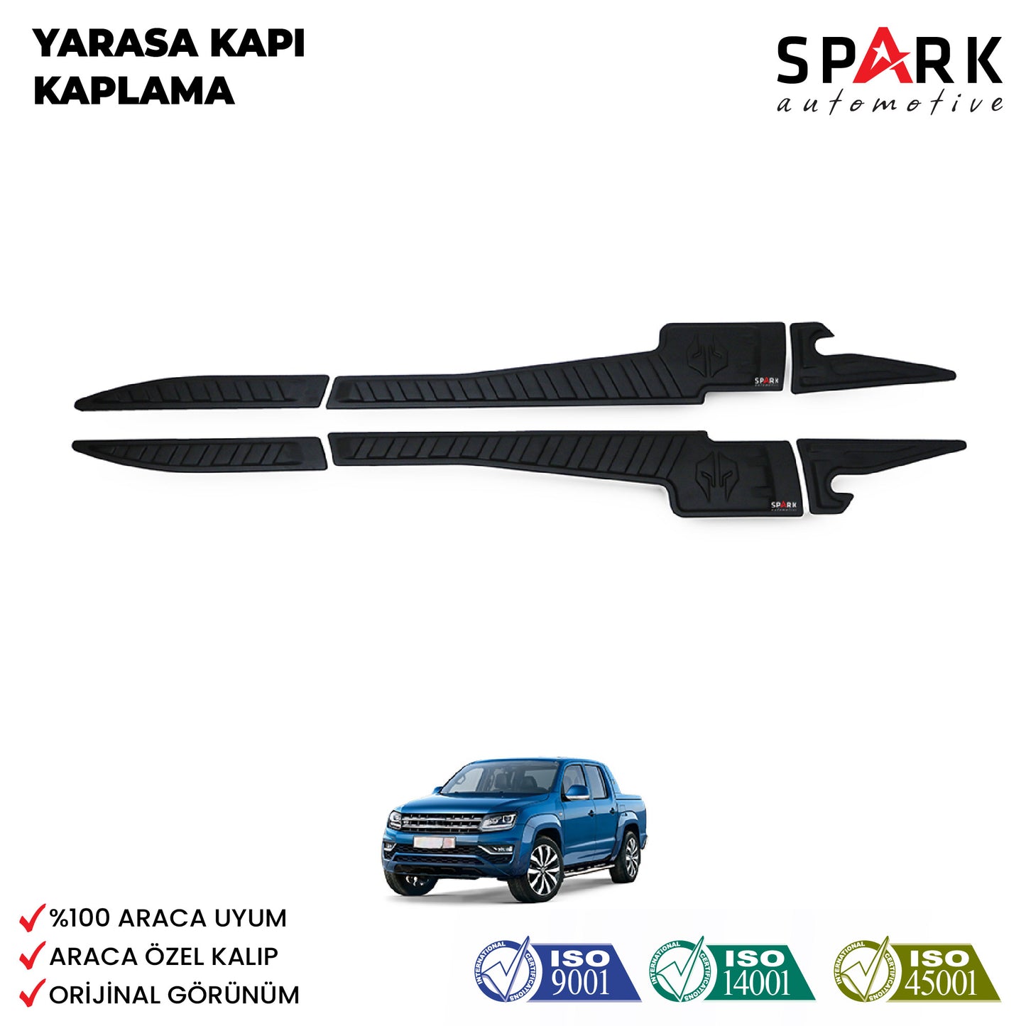 Volkswagen Amarok 2010-2022 Yıl Aralığı Uyumlu Yarasa Kapı Kaplama 6 Parça