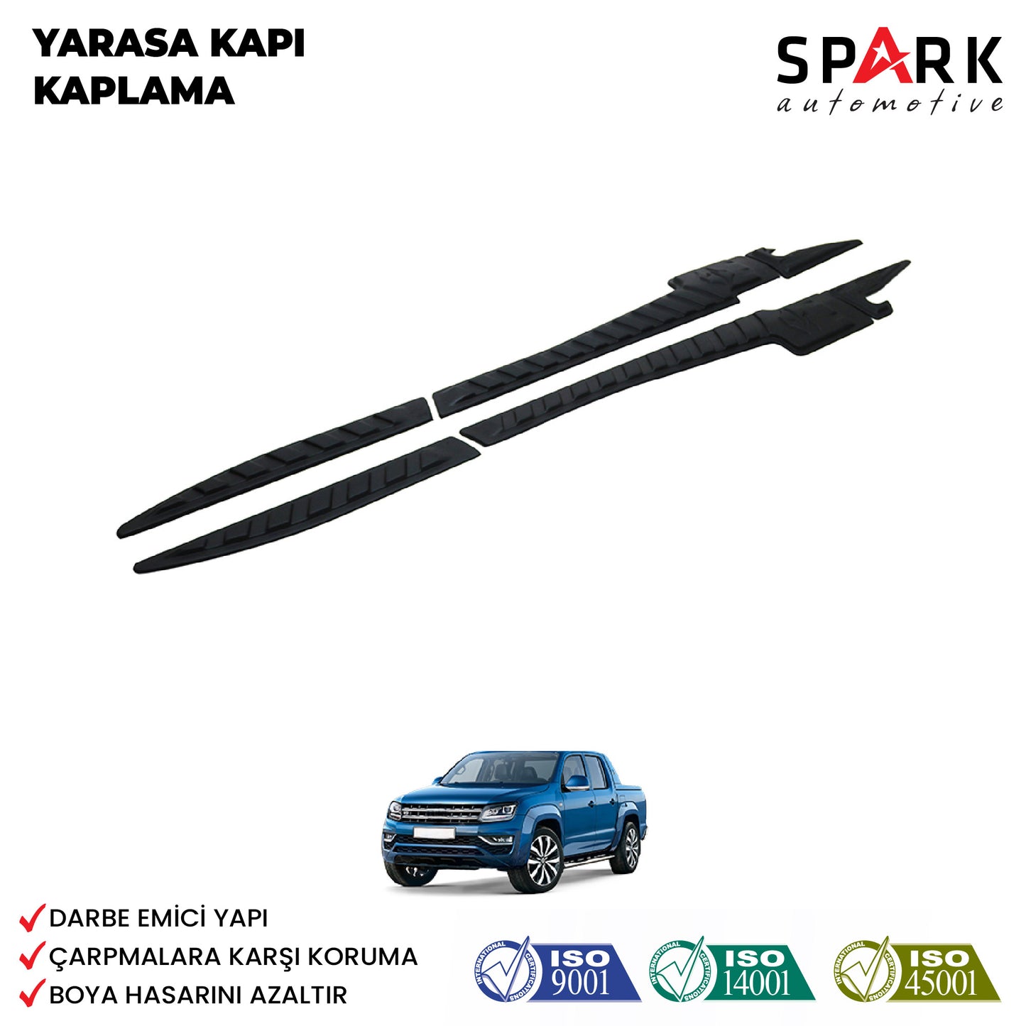 Volkswagen Amarok 2010-2022 Yıl Aralığı Uyumlu Yarasa Kapı Kaplama 6 Parça