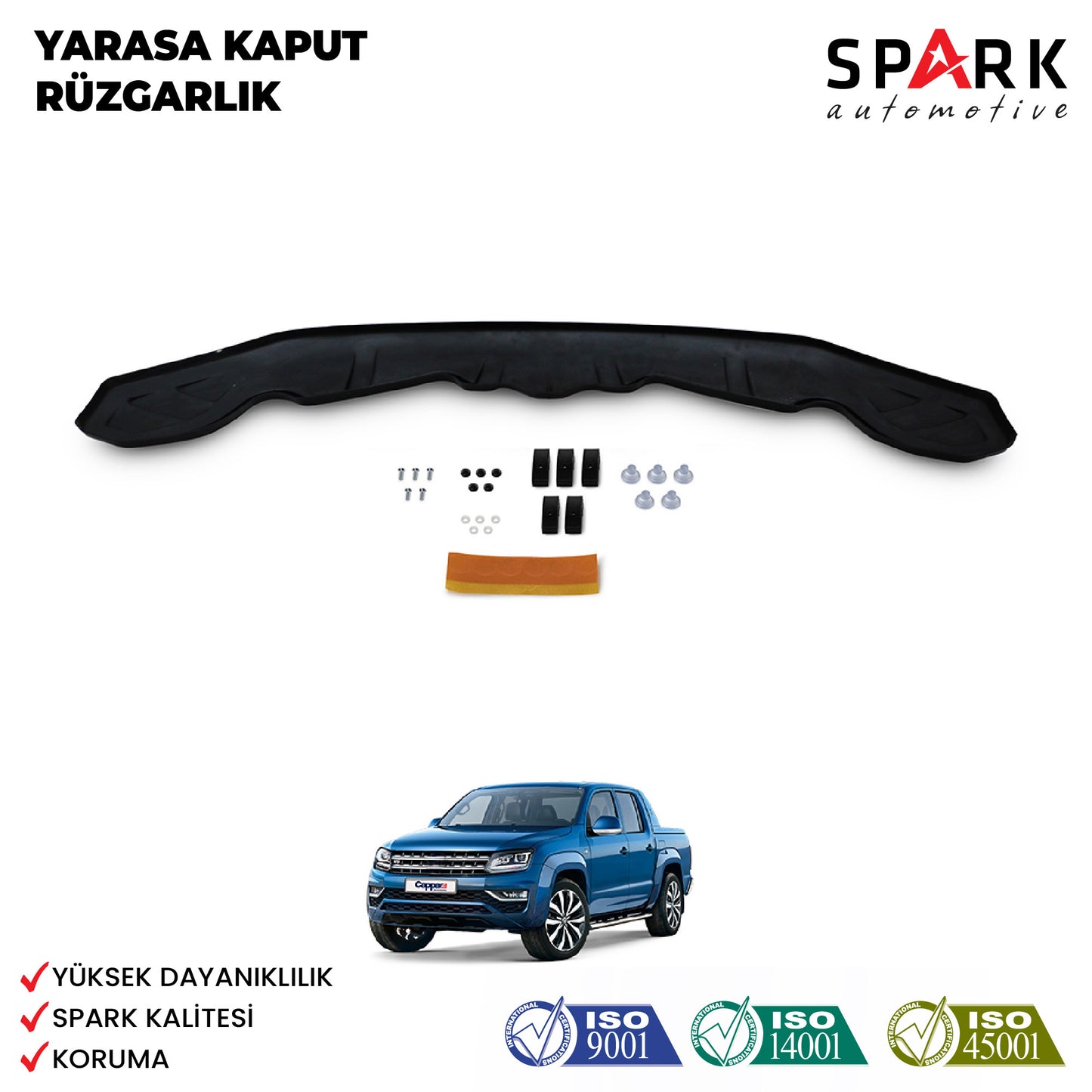 Volkswagen Amarok 2010-2022 Yıl Aralığı Uyumlu Yarasa Kaput Rüzgarlığı