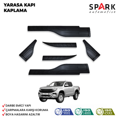 Volkswagen Amarok 2023- Yılı ve Sonrası Uyumlu Yarasa Kapı Kaplama 6 Parça