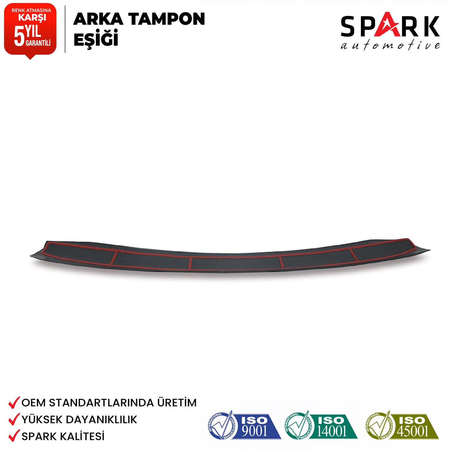 Volkswagen Caddy 2010-2015 Yıl Aralığı Uyumlu Arka Tampon Eşiği Mat