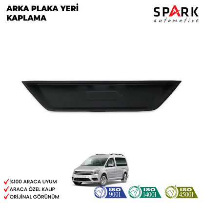 Volkswagen Caddy 2015-2020 Yıl Aralığı Uyumlu Arka Plaka Yeri Kaplama