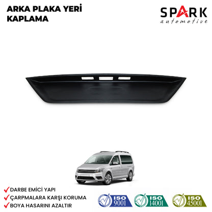 Volkswagen Caddy 2015-2020 Yıl Aralığı Uyumlu Arka Plaka Yeri Kaplama