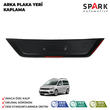 Volkswagen Caddy 2015-2020 Yıl Aralığı Uyumlu Arka Plaka Yeri Kaplama