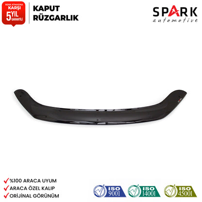 Volkswagen Caddy 2015-2020 Yıl Aralığı Uyumlu Kaput Rüzgarlığı 3mm