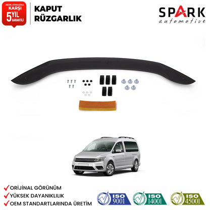 Volkswagen Caddy 2015-2020 Yıl Aralığı Uyumlu Kaput Rüzgarlığı 3mm
