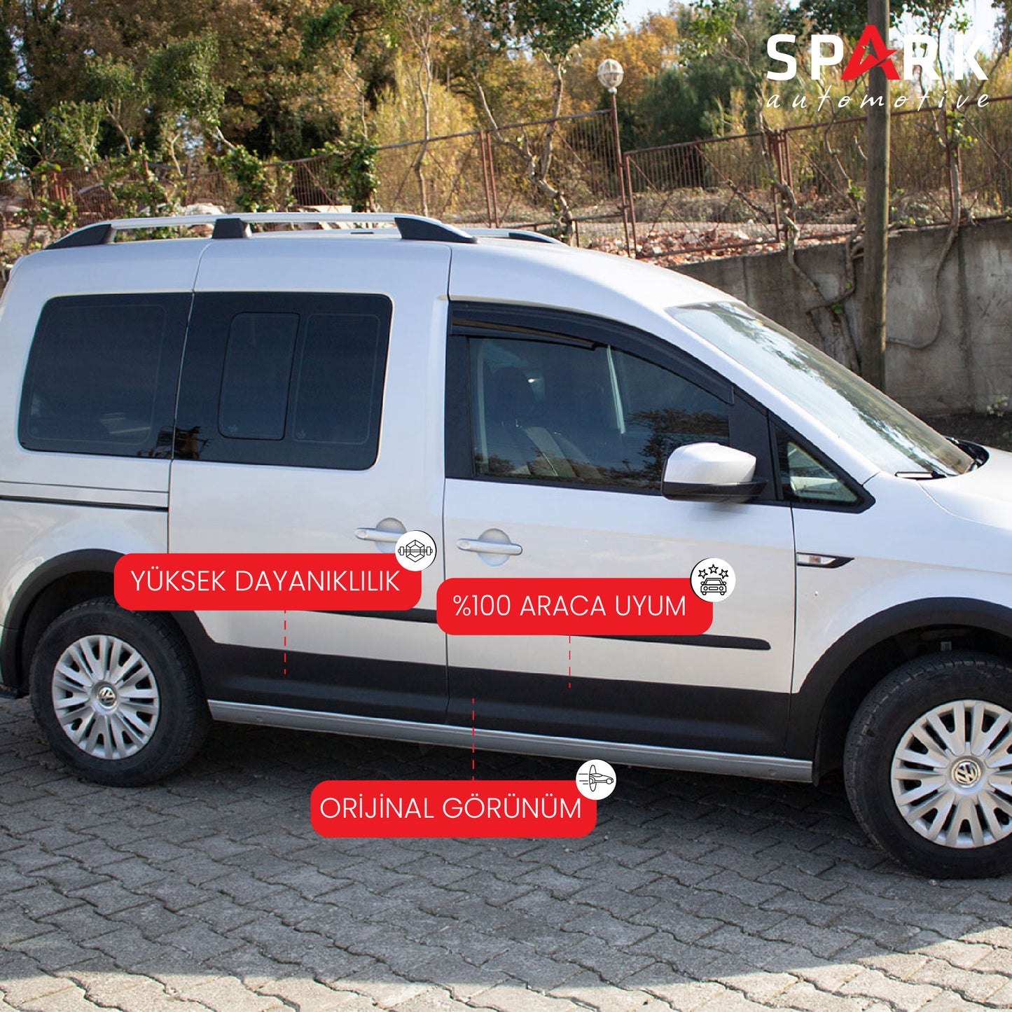 Volkswagen Caddy 2015-2020 Yıl Aralığı Uyumlu Kısa Şase Çift Sürgü Dodik Seti 12 Parça