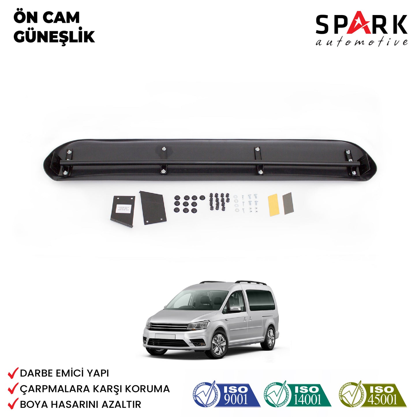 Volkswagen Caddy 2015-2020 Yıl Aralığı Uyumlu Ön Cam Güneşliği