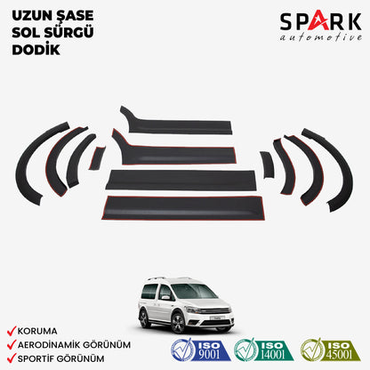 Volkswagen Caddy 2015-2020 Yıl Aralığı Uyumlu Uzun Şase Sol Sürgü Dodik Seti 12 Parça