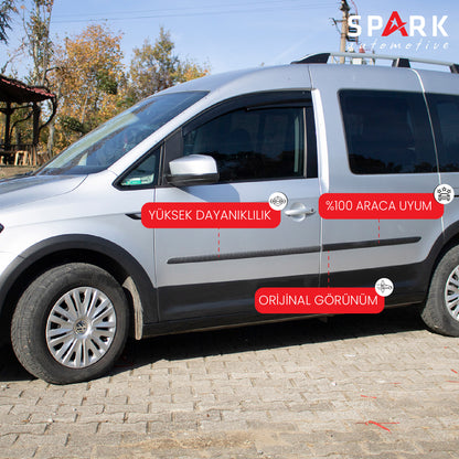 Volkswagen Caddy 2015-2020 Yıl Aralığı Uyumlu Yan Kapı Çıtası 4 Parça
