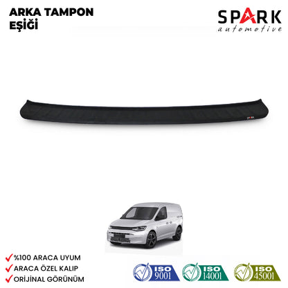 Volkswagen Caddy 2021- Yılı ve Sonrası Uyumlu Arka Tampon Eşiği Mat