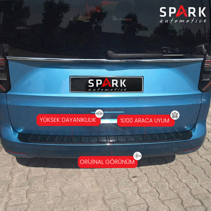 Volkswagen Caddy 2021- Yılı ve Sonrası Uyumlu Arka Tampon Eşiği Parlak