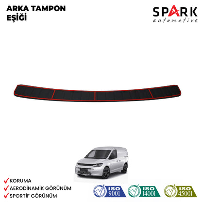 Volkswagen Caddy 2021- Yılı ve Sonrası Uyumlu Arka Tampon Eşiği Parlak