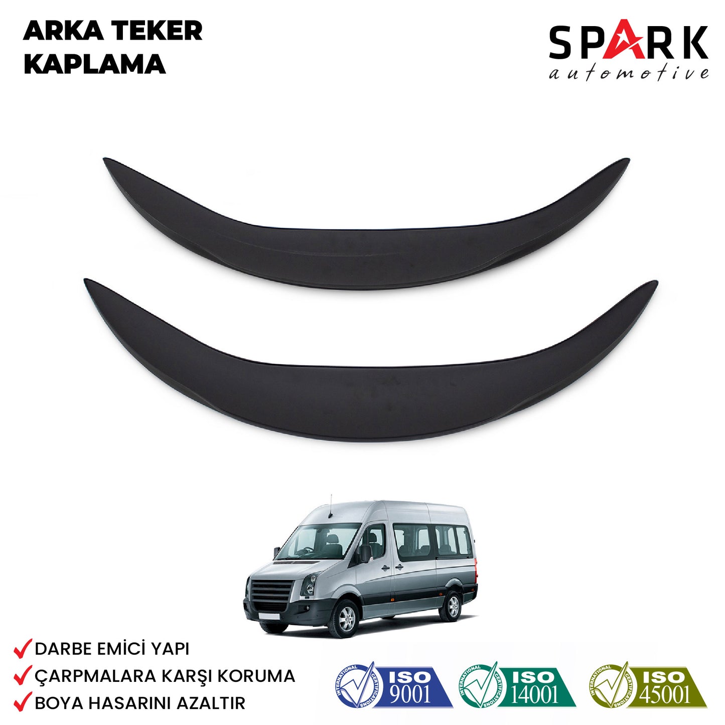 Volkswagen Crafter 2006-2012 Yıl Aralığı Uyumlu Arka Teker Kaplama 2 Parça